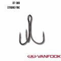 Gancho Vanfook trible DT-38B Barbed Fusso Negro