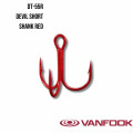 Гачок Vanfook trible DT-55R Devil Short Shank Red