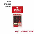 Hameçon Vanfook trible DT-55R Devil à tige courte rouge