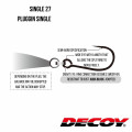 Hook Decoy SINGOLO 27 Pluggin Singolo