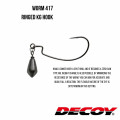 Offset Hook Decoy Worm 417 RINGED KG HOOK