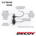 Джиг головка Decoy SV-32 TANK HEAD NS BLACK