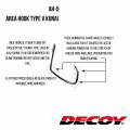 Hook Decoy AH-5 AREA HOOK TYPE V KUNAI NS NEGRO