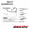 Offset Hook Decoy Worm 37 KG HOOK NARROW NS BLACK