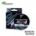 Braided line Intech Tournament Jig Style PE X4 150m Multicolor
