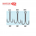 Double Hook Vanfook Double DW-42B Long shank Stealth Black