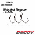 Offset Haken Decoy Worm 126 WEIGHTED MAGNUM NS SCHWARZ