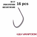 Single Hook Vanfook SW-21F Spoon Experthook Wide Gape Fine Wire 16 pcs