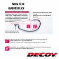 Крючок Decoy Worm 13 кг Hyper Ns Черный