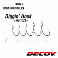 Hameçon Leurre Worm21 DIGGIN HOOK NS NOIR