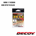 Señuelo con anzuelo compensado Worm117 HEBIDAN HOOK OFFSET NS NEGRO