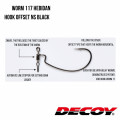 Señuelo con anzuelo compensado Worm117 HEBIDAN HOOK OFFSET NS NEGRO