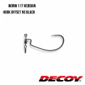 Señuelo con anzuelo compensado Worm117 HEBIDAN HOOK OFFSET NS NEGRO