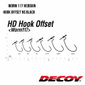 Señuelo con anzuelo compensado Worm117 HEBIDAN HOOK OFFSET NS NEGRO