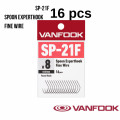 Crochet Vanfook SP-21F Cuillère Experthook Fusso Noir 16pcs