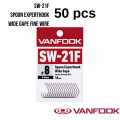 Single Hook Vanfook SW-21F Spoon Experthook Wide Gape Fine Wire 50 pcs