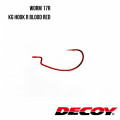 Offset Hook Decoy Worm 17R Kg HOOK R BLOOD RED