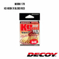 Offset Hook Decoy Worm 17R Kg HOOK R BLOOD RED