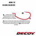 Offset Hook Decoy Worm 17R Kg HOOK R BLOOD RED