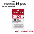 Gancho Vanfook SW-31F Cuchara Experthook Wide Gape Fusso Negro 16uds